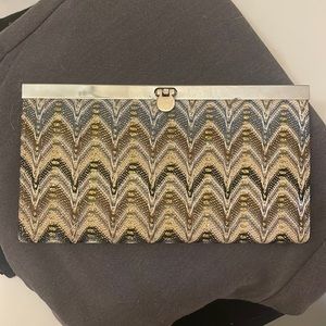 Glitter Embroidered Clutch